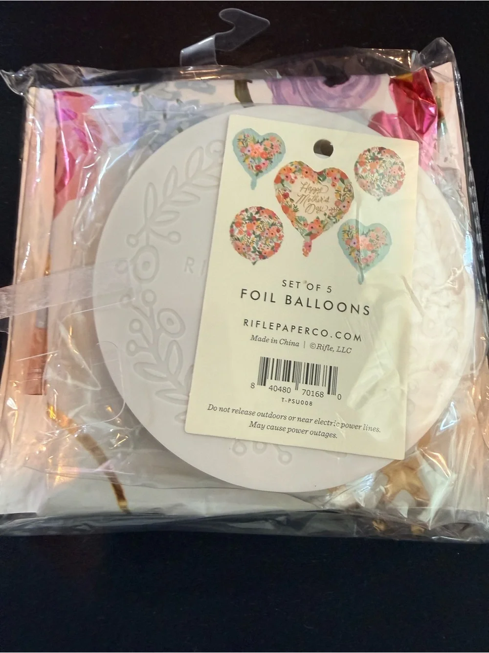 4 packages of Mothers Day Foil Balloon sets with weights